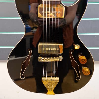 B&G Private Build Little Sister Black Widow 2016 Semi Hollow Electric Guitar image 4