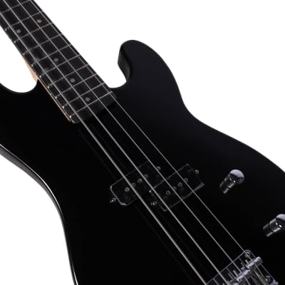 Artist APB34 Black 3/4 Size Bass Guitar w/ Accessories image 5