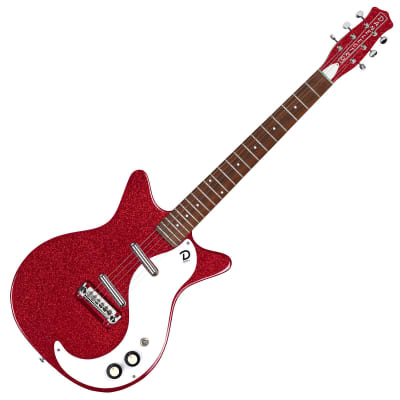 Danelectro '59M NOS Electric Guitar ~ Red Metal Flake image 1