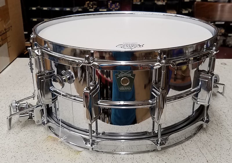 Ludwig LM411 Super-Sensitive 6.5x14" Aluminum Snare Drum 1985 - 2016 image 2