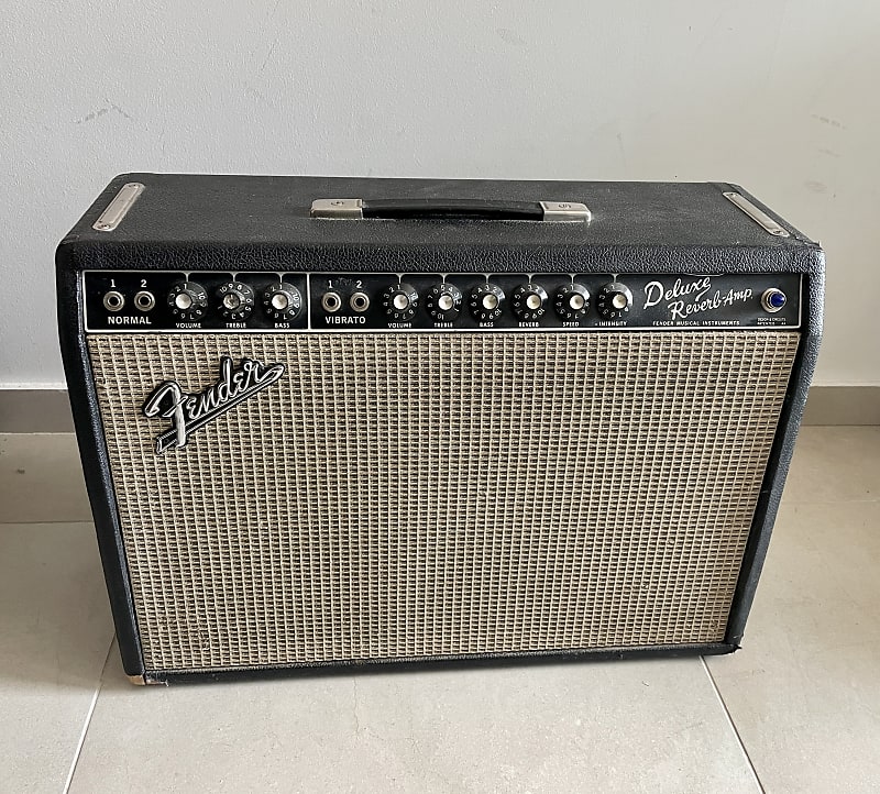 Fender Black Face Deluxe Reverb 1966 AB763 | Reverb