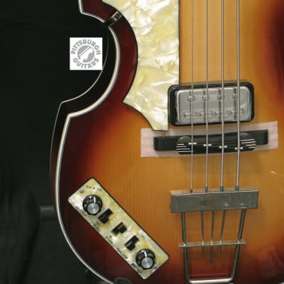 New Hofner Contemporary Series Beatle Bass, HCT500/1L-SB, Sunburst Finish, Left-Handed, B-Stock Sale w/Free Shipping! image 3