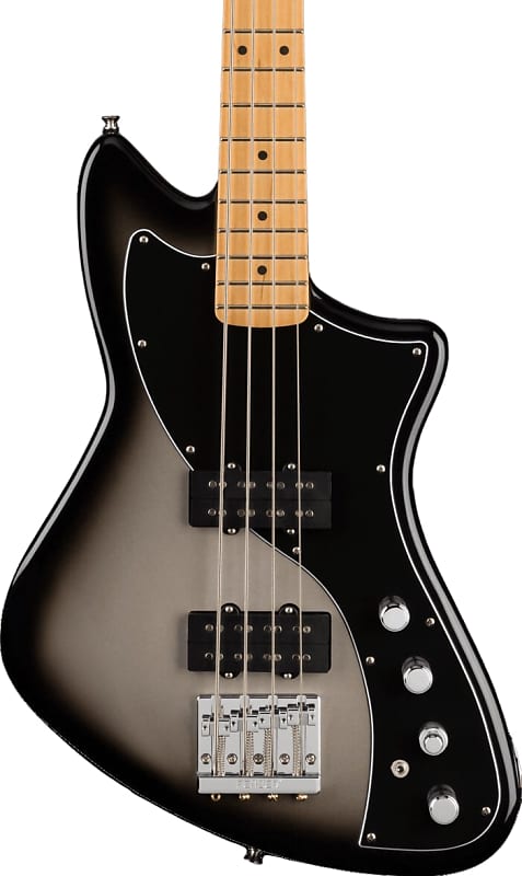 Fender Player Plus Active Meteora Electric Bass Maple Fingerboard, Silverburst image 1