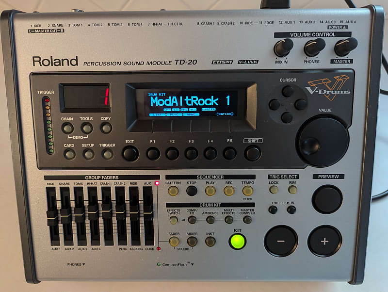 Roland TD-20 Drum Sound Module w/ LED Upgrade + Kit Expansion image 1