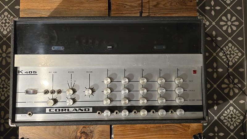 Corland K405 RARE vintage tube amp mixer tape echo made in Italy image 1