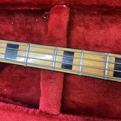 Fender Jazz Bass made in USA( 1973 ) 1972-1974 Maple Neck Pearl Block Inlays in good condition with original hard case and original owners manual image 8