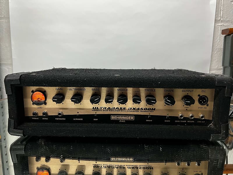 Behringer UltraBass BX4500H 450 Watt Bass Amplifier Gold & Reverb