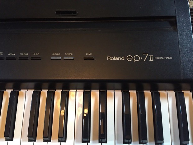 Roland EP 7II 76 Key Digital Piano w MIDI Pedal Power Supply