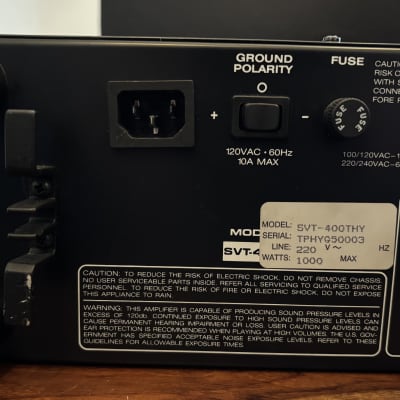 Ampeg SVT-400T 400-Watt Rackmount Bass Amp Head 2000s - Black image 5