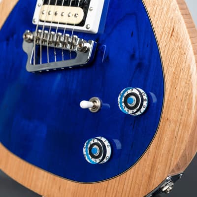 Dirty Elvis Blue Cutaway Electric Guitar - Australian handcrafted guitar w/ case image 4