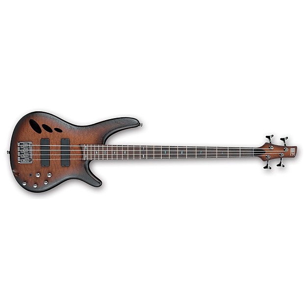 Ibanez SR30TH4 30th Anniversary Semi-Hollow 4-String Bass Natural Browned Burst Flat image 1