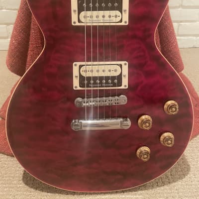 Edwards E-LP-125 SD/QM Limited Model Japan 2013 - Black Cherry Quilted Top - With Seymour Duncan Humbuckers image 2
