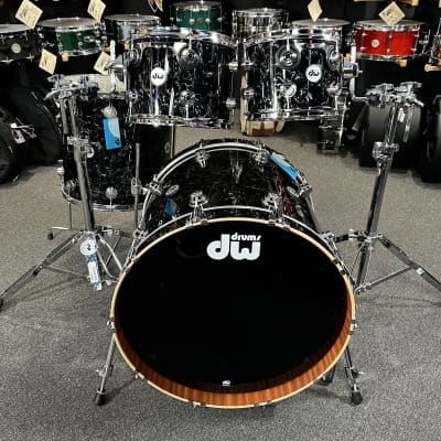 DW Collector's Series 10/12/16/22 Maple/Mahogany Drum Kit Set in Black Velvet image 6