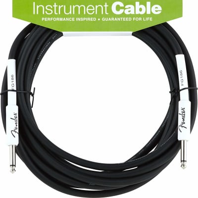 Fender 18.6' Instrument Cable, Straight-Straight, Black image 1