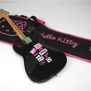 Beautiful Fender Hello Kitty Licensed Stratocaster Guitar with Black & Pink Hello Kitty Gig Bag! image 11