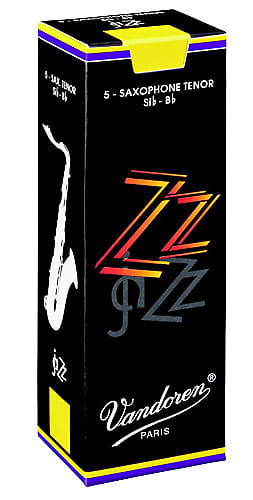 Vandoren Jazz ZZ Tenor Sax Reeds, 5-Pack, 2.5 Strength image 1
