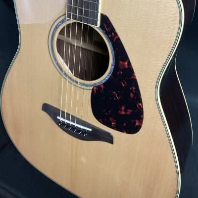 Yamaha FG830 Solid Top Dreadnought Acoustic Guitar Gloss Natural image 7