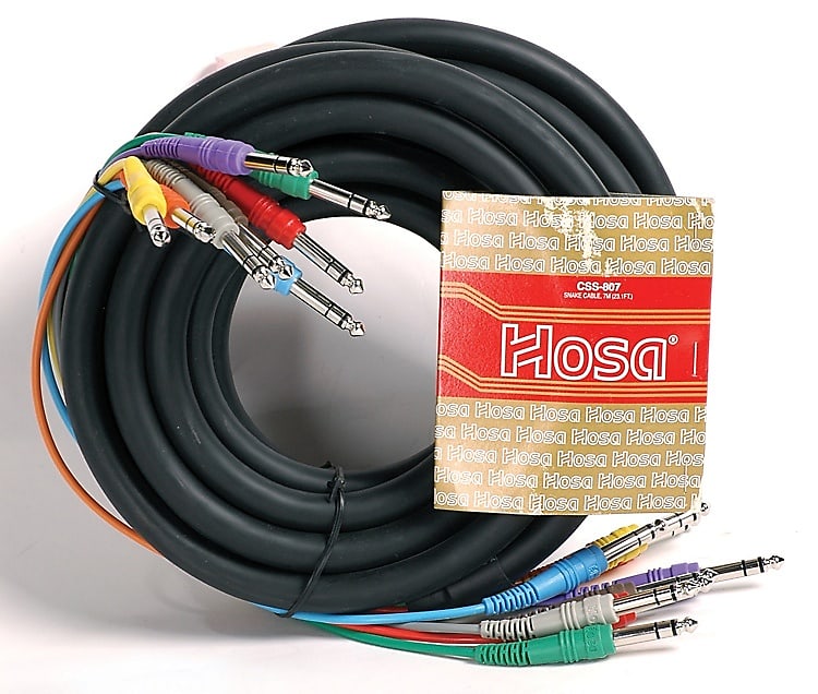 Hosa CSS-807 8-channel 1/4-inch TRS Male Snake - 23.1 foot image 1
