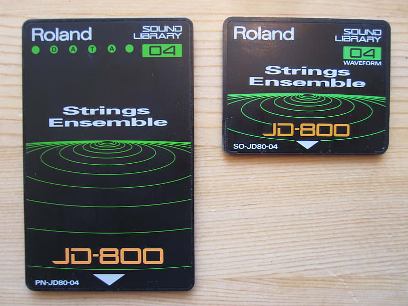 rare vintage Roland JD-800 Strings Ensemble PN-JD80-04 cards set waveform patch image 1