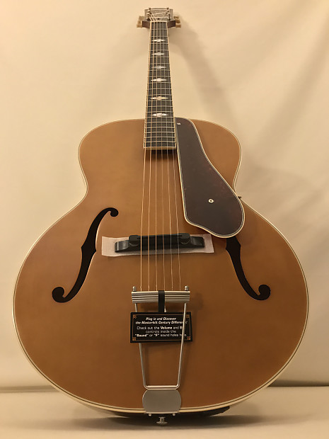 Epiphone Masterbilt De Luxe Classic F Hole Acoustic Electric Guitar Vintage Natural