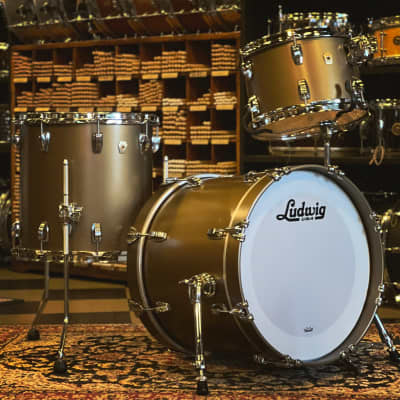 NEW Ludwig Classic Maple Bop (Jazzette) Outfit in Vintage Bronze Mist - 14x18, 8x12, 14x14 image 1