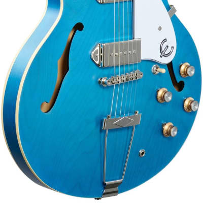 Epiphone Casino Worn Hollowbody Electric Guitar, Worn Blue Denim image 4