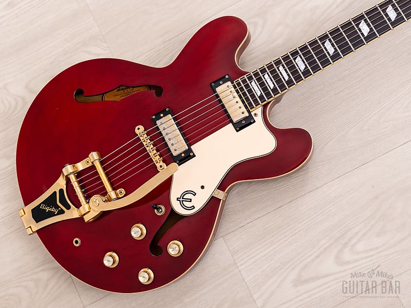 エピフォン RIVIERA 2006年製 クラウンインレイ Epiphone Riviera 2006 Cherry | Reverb