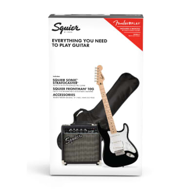 Squier Sonic® Stratocaster® Pack, Maple Fingerboard, Black, Gig Bag, 10G - 120V image 18