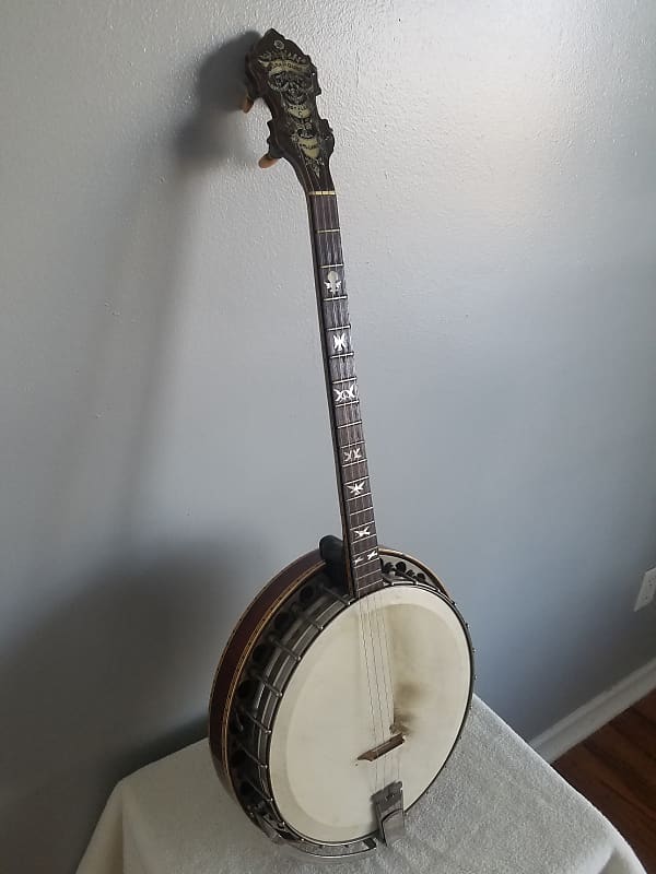 1925 Paramount Style C Tenor Banjo Great Player & Sound Fancy With Original  Case