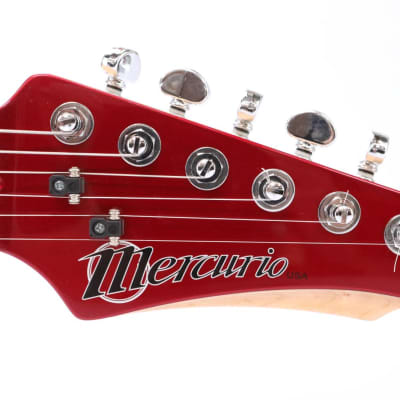 Mercurio Red Strat Stratocaster Electric Guitar Interchangeable Pickups #50809 image 8