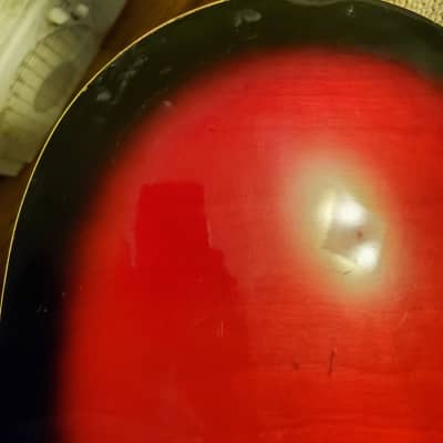 Aria Diamond Series Hollow Body Bass Guitar, Matsomuko 1960's  Red burst image 21