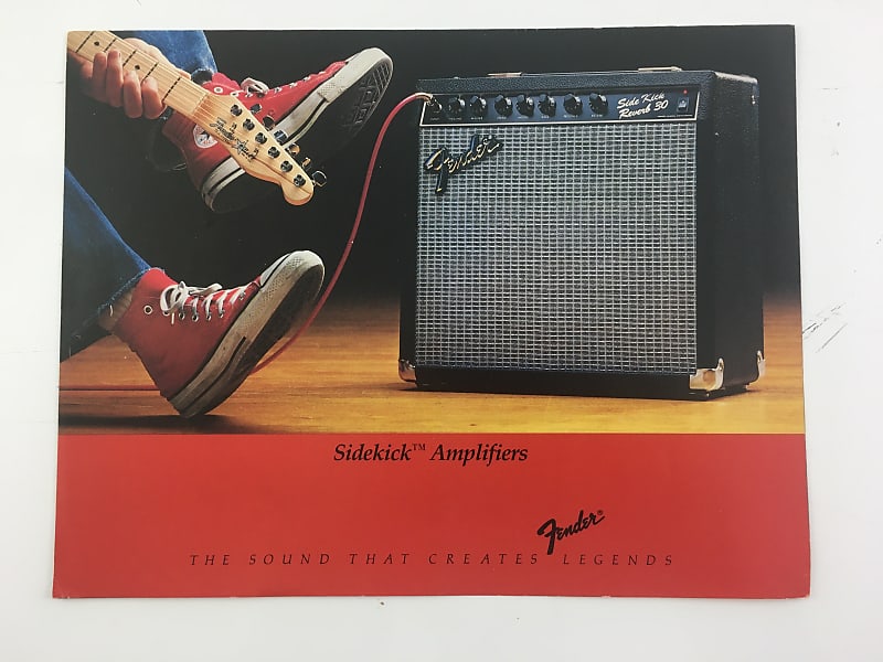 1980s Genuine Fender Sidekick Guitar Amp Amplifier Catalogue Natural Light Relic Wear Fuji Gen Japan MIJ Collectors image 1