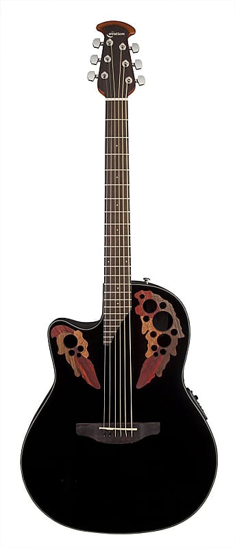 Ovation Celebrity Elite Left Hand Acoustic‑Electric Guitar - Black image 1