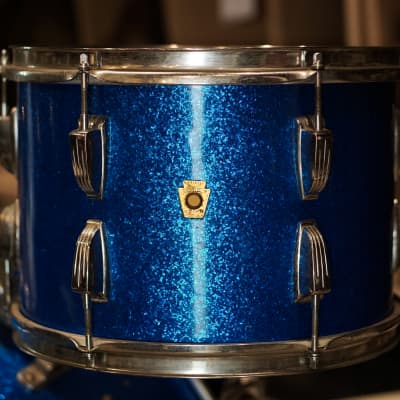 Ludwig 13/16/22" Super Classic Drum Set - 1960s Blue Sparkle image 4