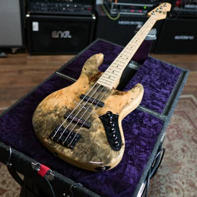 ESP Amaze CTM 45th Anniversary 4-String Bass - Buckeye Burl top, ESP Custom Lab Pickups image 4