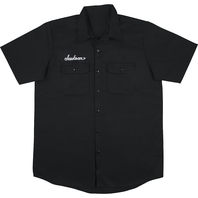 Jackson Guitars Jackson Logo Men's Work Shirt, Black, S | Reverb
