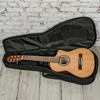 Ortega RQ39 Requinto Series Pro Small Scale Classical Acoustic Guitar, Natural w/ Bag x1016 (USED) image 10
