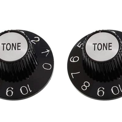 Black Witch Hat Tone Knobs - 2 Pack - Guitar Universal for sale