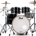 Pearl Masters Maple Complete MCT924XEDP/C 4-piece Shell Pack - Piano Black with Silver Stripe