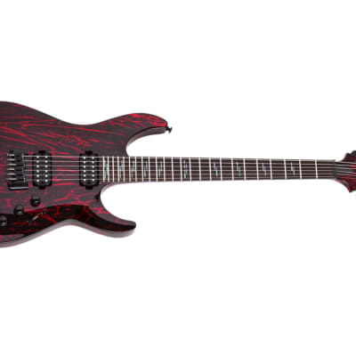 Schecter C-1 Silver Mountain Blood Moon #1475 image 3