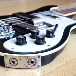 1976 Rickenbacker 4001 Fretless Electric Bass Guitar Jetglo, 100% Original. 4003 Clean, Stock w/ ohc image 8