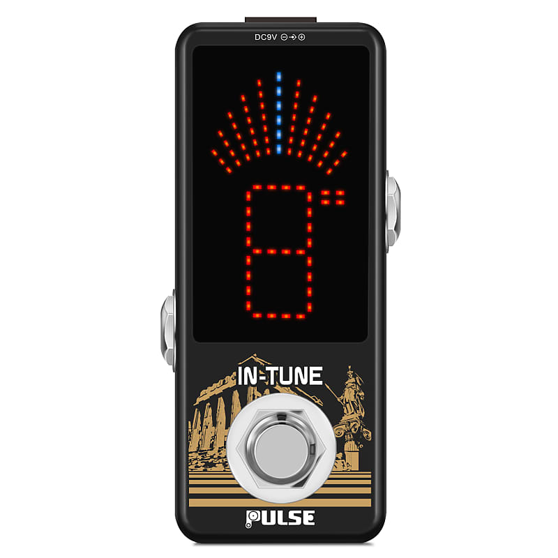 Pulse Technology IN TUNE Chromatic Tuner Pedal True Bypass Large Display for Guitar Bass etc image 1