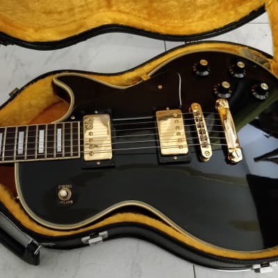 Ibanez 2350 copy "Post Lawsuit" 1977 black with gold hardware image 10
