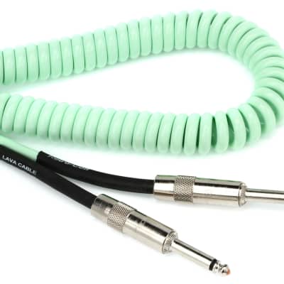 Lava Cable LCRCFG Retro Coil Straight to Straight Instrument Cable - 20 foot Seafoam Green