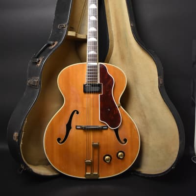 c. 1950s Epiphone DeLuxe "Emperor" Natural Finish Archtop w/OHSC image 1