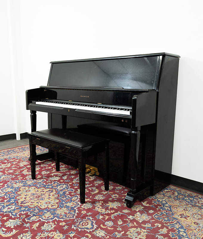 Samick 46" SU147 Upright Piano | Polished Ebony | SN: IPC00766 image 1