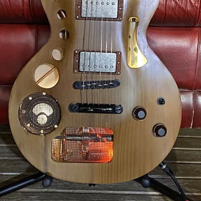 CMG Chris Mitchell USA Custom Ashlee Steampunk Electric Guitar with Gig Bag image 10
