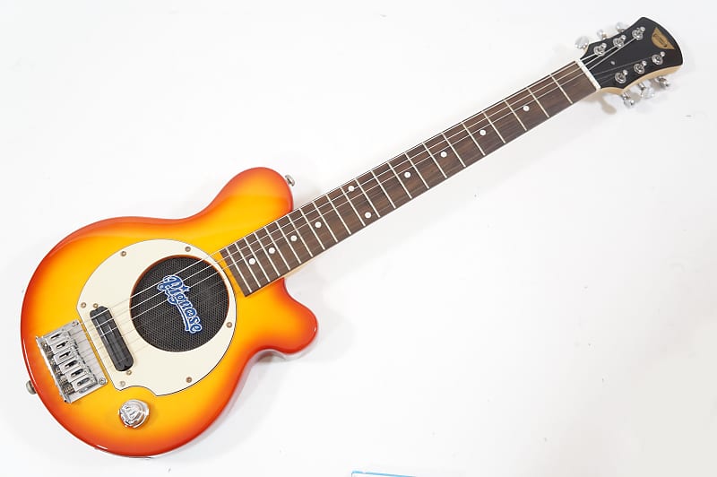Pignose PGG-200 Cherry Sunburst Built-in Amp travel mini guitar Worldwide  Shipment