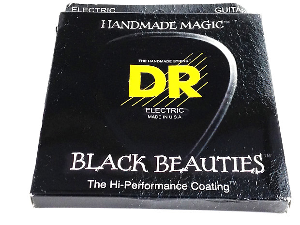 DR BKE-12 Black Beauties Coated Electric Guitar Strings - Extra Heavy (12-25) image 1