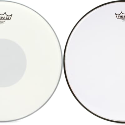 Remo Emperor X Coated Drumhead - 14 inch - with Black Dot  Bundle with Remo Emperor Clear Drumhead - 16 inch image 1